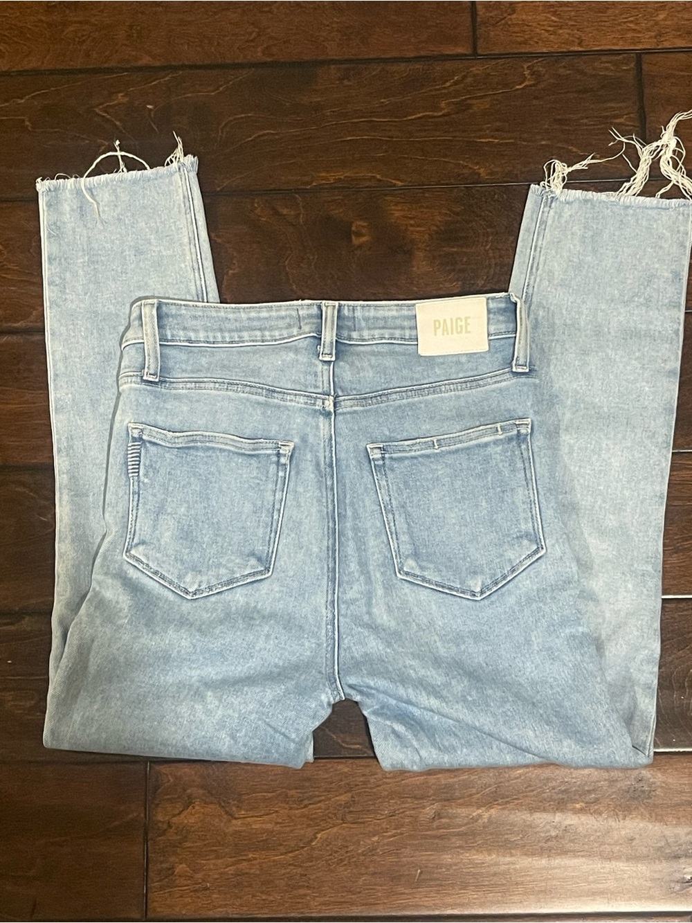 PAIGE woman’s jeans size 27 Light Blue High-Rise with Raw Hem